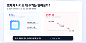 호재와 실제 주가 반응의 차이를 보여주는 반도체주 해설 대표 이미지